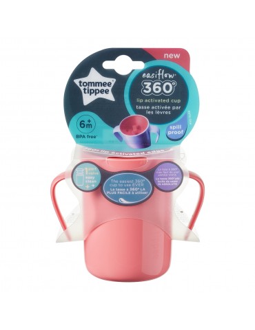 Tommee Tippee Kubek EASIFLOW 360° 200 ml 6m+ różowy Tommee Tippee Kubek EASIFLOW 360° 200 ml 6m+ różowy