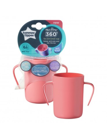 Tommee Tippee Kubek EASIFLOW 360° 200 ml 6m+ różowy Tommee Tippee Kubek EASIFLOW 360° 200 ml 6m+ różowy
