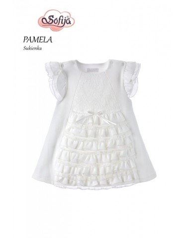 Sukienka niemowlęca bawełniana z tiulem FELICJA 62-74 Sofija