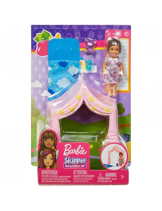 Barbie Skipper Akcesoria spacerowe Zabawa w Namiocie + laleczka 