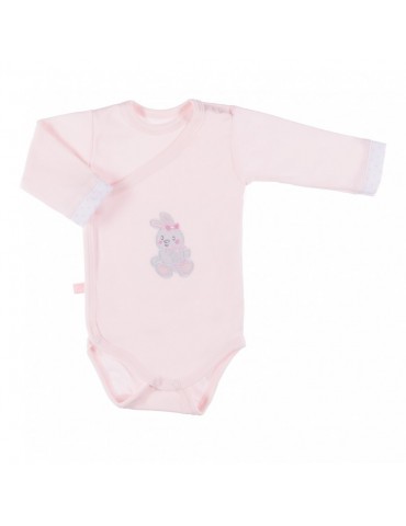 Eevi Body niemowlęce bawełniane długi rękaw regulowane różowe Newborn 46-62 Eevi Body niemowlęce bawełniane długi rękaw regulowane różowe Newborn 46-62