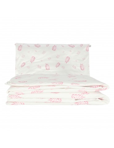 Yosoy Pościel organic cotton Powder pink leaves Yosoy Pościel organic cotton Powder pink leaves