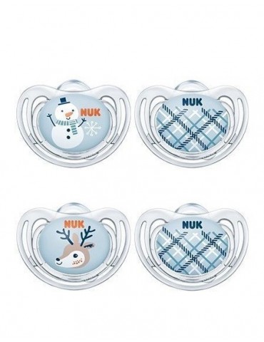 NUK Smoczek/gryzak uspakajający silikonowy 0-6mcy Freestyle Snow