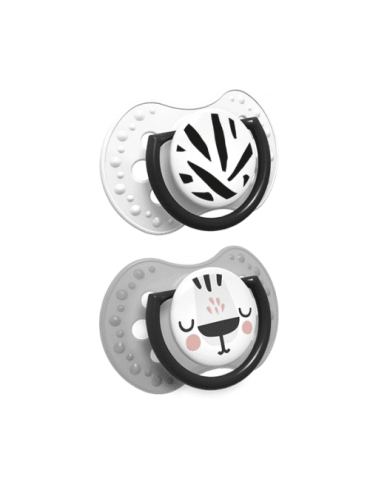 Lovi Dynamiczny smoczek uspokajający 6-18m Salt&Pepper 2szt.