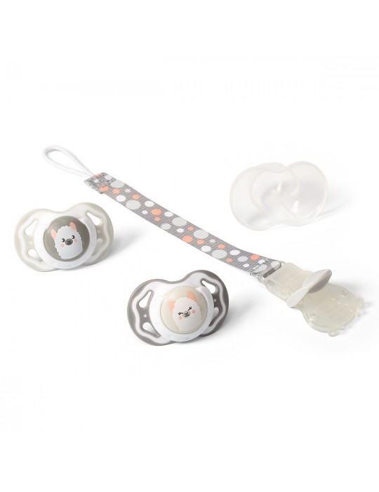 BabyOno Smoczek symetryczny silikonowy 2szt 3-6mce