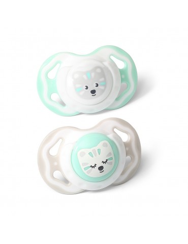 BabyOno Smoczek symetryczny silikonowy 2szt 3-6mce