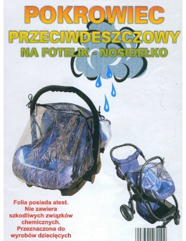 Folia przeciwdeszczowa na fotelik Jacuś Folia przeciwdeszczowa na fotelik Jacuś