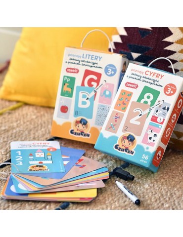 Czuczu Poznaję cyfry Zabawy edukacyjne z pisakiem zmazywakiem