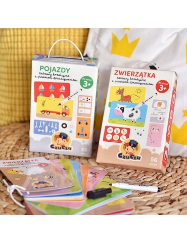 Czuczu Zwierzątka Zabawy kreatywne z pisakiem zmazywakiem