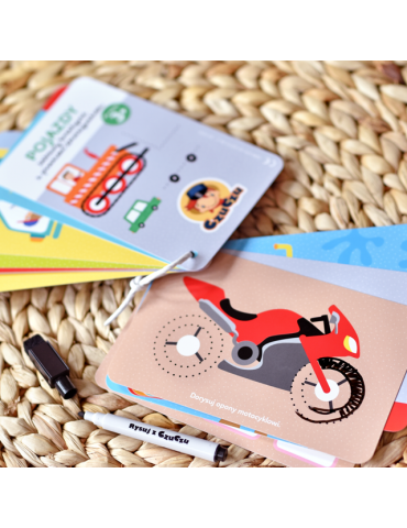 Czuczu Pojazdy Zabawy kreatywne z pisakiem zmazywakiem