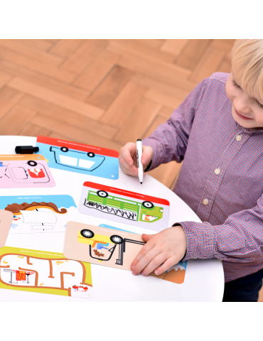 Czuczu Pojazdy Zabawy kreatywne z pisakiem zmazywakiem