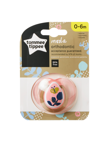 Tommee Tippee Smoczek uspokajający MODA 0-6M GIRL Tommee Tippee Smoczek uspokajający MODA 0-6M GIRL