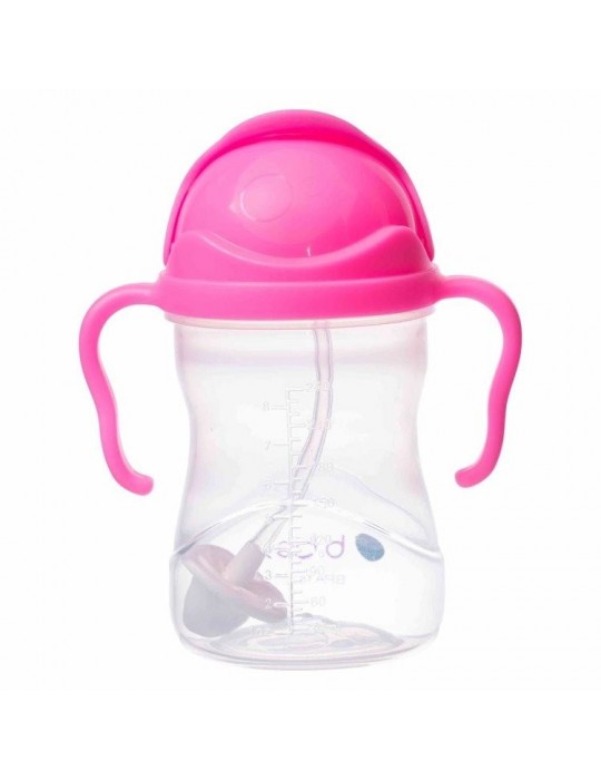 B.Box Bidon ze słomką 240ml Różowy Granat