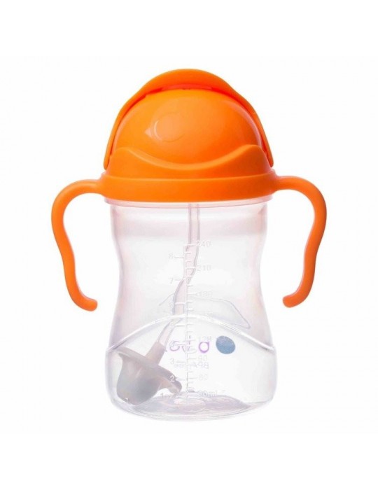 B.Box Bidon ze słomką 240ml Pomarańczowy