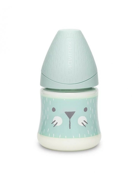 Suavinex Butelka premium Kotek miętowy 150 ml Hyggie Baby 0+