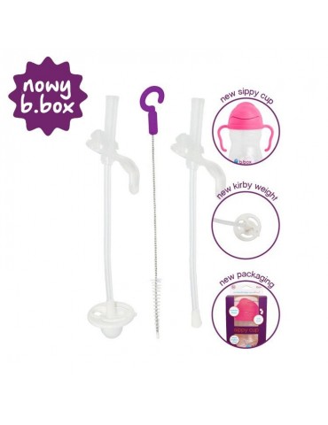 Zapasowe rurki i szczoteczka do nowego kubka niekapka innowacyjnego b.box