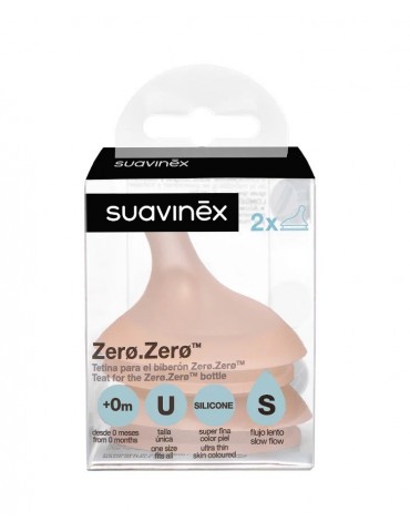 Suavinex Smoczki o wolnym przepływie do butelki Zero Zero rozmiar S