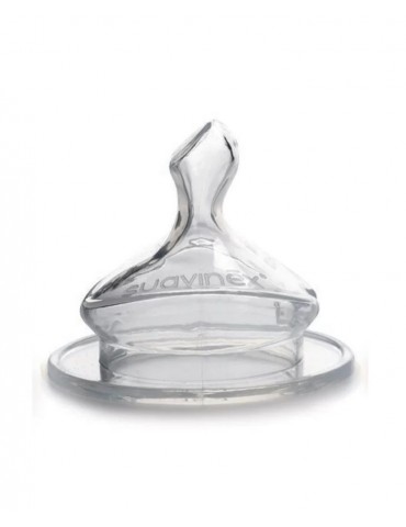 Suavinex Smoczki o wolnym przepływie do butelki z szeroką szyjką 0-6