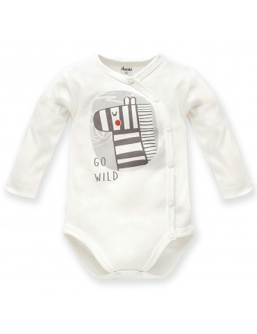 Pinokio Body niemowlęce bawełniane rozpinane długi rękaw żyrafa Wild animals 50-68