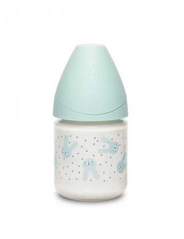 Suavinex Butelka premium szklana Królik miętowy 120 ml Hygge Baby 0+
