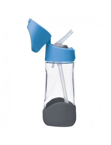 B.Box Butelka tritanowa ze słomką 450ml Blue Slate