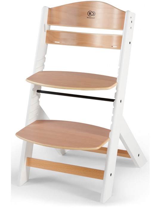Kinderkraft Krzesełko do karmienia Enock Wooden Białe nogi