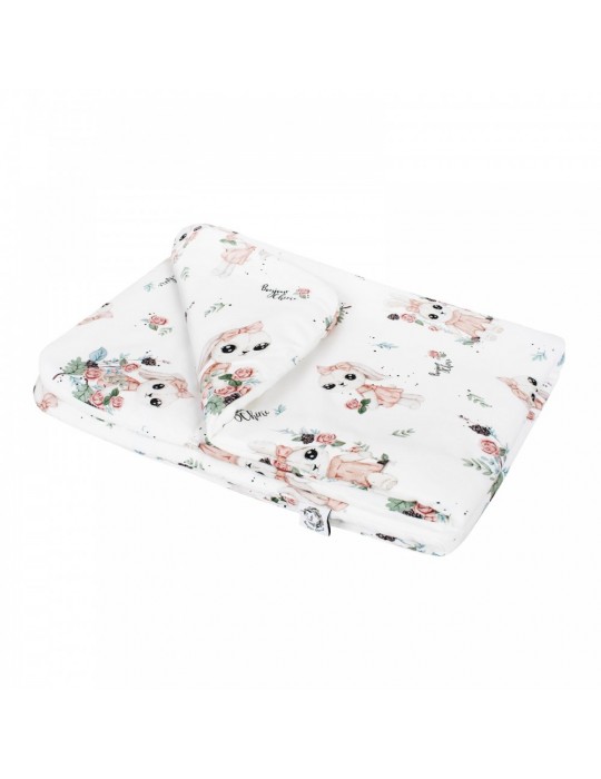 Bonjour Kołderka średnia bambusowa 75/100 Romantyczny królik