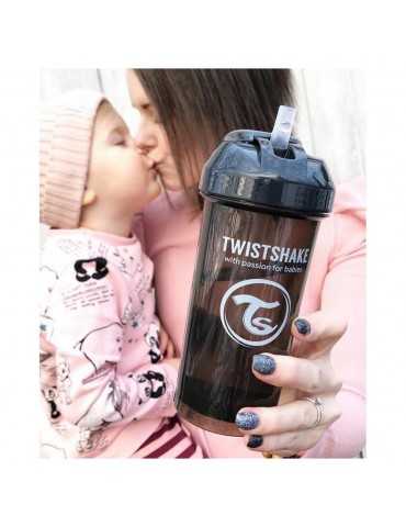 TwistShake Straw Cup kubek niekapek ze słomką 360ml niebieski