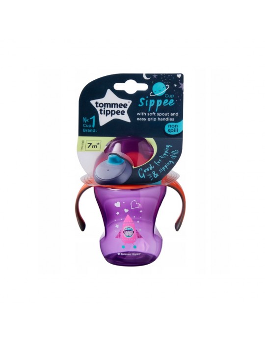 Tommee Tippee kubek niekapek Rakieta 230ml 7m+ fioletowy