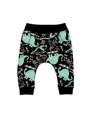 Nicol spodnie dresowe niemowlęce bawełniane Dino 56-74