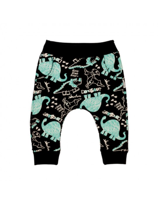 Nicol spodnie dresowe niemowlęce bawełniane Dino 56-74