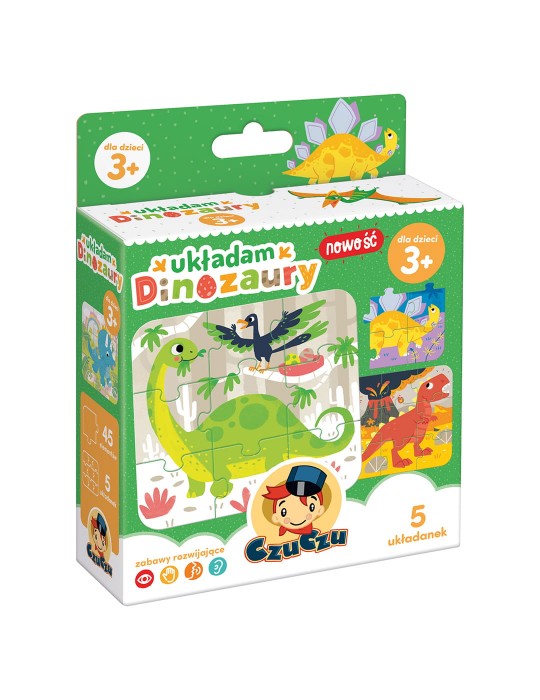 CzuCzu puzzle Układam dinozaury 3+