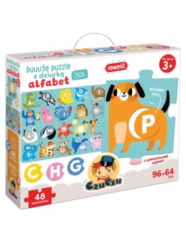 CzuCzu puzzle duuuże puzzle z dziurką Alfabet 3+ CzuCzu puzzle duuuże puzzle z dziurką Alfabet 3+