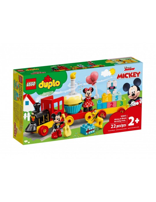 Lego Duplo Urodzinowy pociąg myszek Miki i Minnie