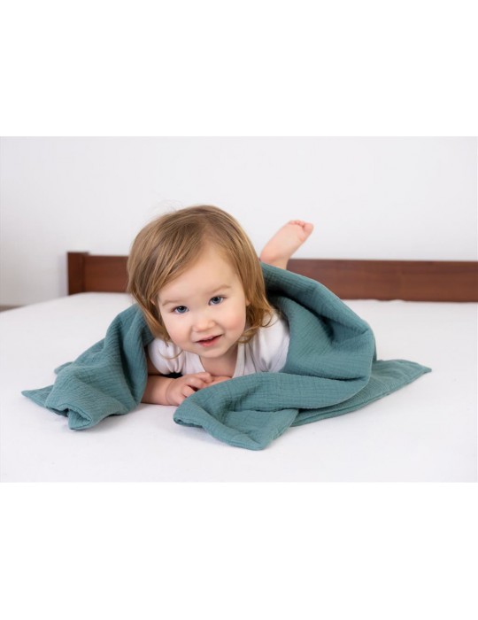 BabyMatex Kocyk dla dziecku Muslin 75/100 miętowo-zielony