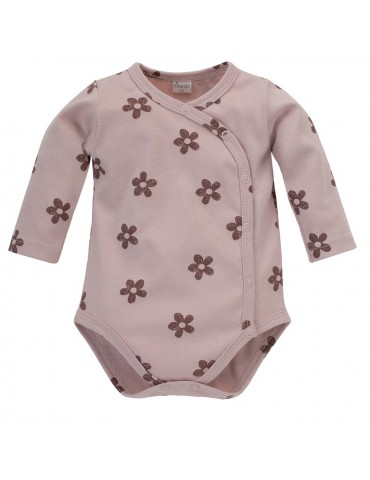 Pinokio Body niemowlęce bawełniane rozpinane długi rękaw różowe druk Happiness 56-68