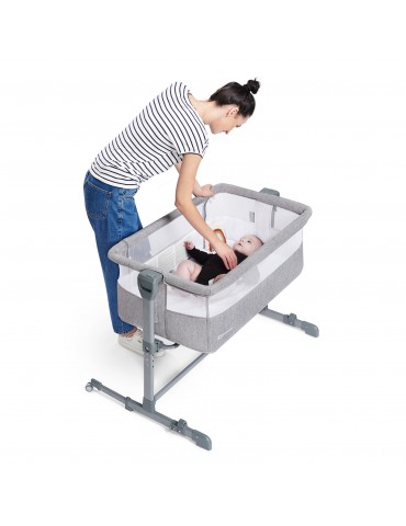 Kinderkraft łóżeczko dostawne Neste Air Grey light melange