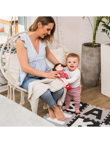 BabyOno Kocyk dzianinowy bambusowy z frędzlami krem