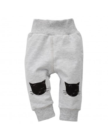 Pinokio Leginsy niemowlęce bawełniane Happy day szare