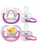 Avent Philips Smoczek uspokajający Ultra Air Animals 0-6 girl