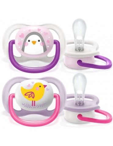 Avent Philips Smoczek uspokajający Ultra Air 0-6 girl