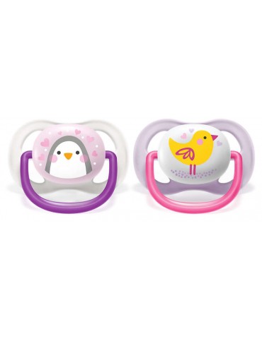 Avent Philips Smoczek uspokajający Ultra Air 0-6 girl