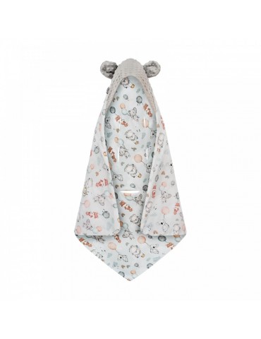 Bonjour kocyk bambusowy do fotelika samochodowego 90/90 Balony z minky glacier gray Bonjour kocyk bambusowy do fotelika samochodowego 90/90 Balony z minky glacier gray