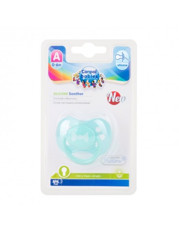 Canpol babies Smoczek uspokajający silikonowy okrągły 0-6m Pastelove