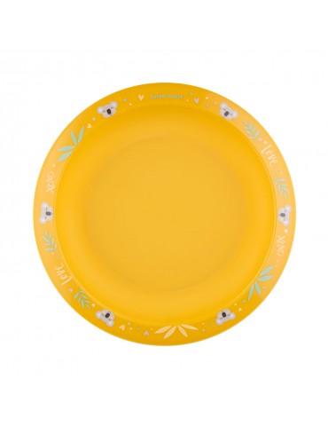 Canpol Babies zestaw naczyń bambusowych 2elem Exotic animals yellow