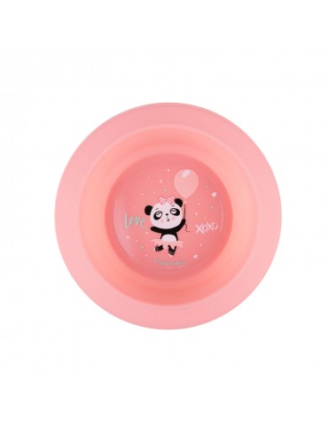 Canpol Babies zestaw naczyń bambusowych 2elem Exotic animals pink