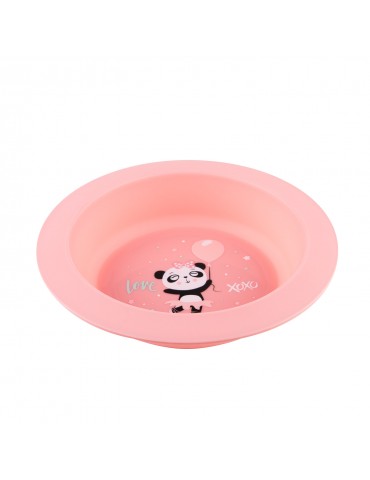 Canpol Babies zestaw naczyń bambusowych 2elem Exotic animals pink