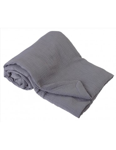 BabyMatex Kocyk dla dziecku Muslin 75/100 grafitowy