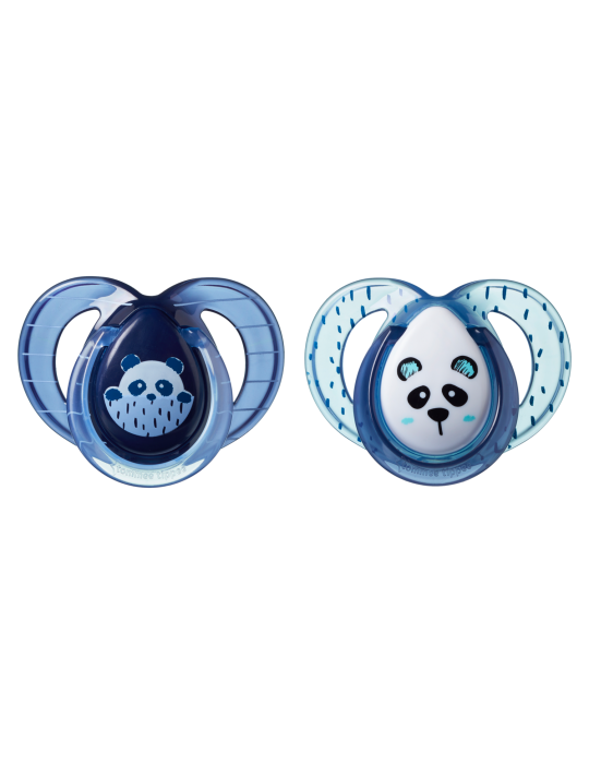 Tommee Tippee Smoczek uspokajający Any time 6-18m Panda niebieska