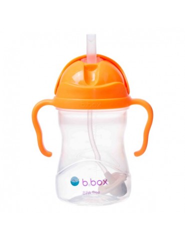B.Box Bidon ze słomką 240ml Pomarańczowy B.Box Bidon ze słomką 240ml Pomarańczowy